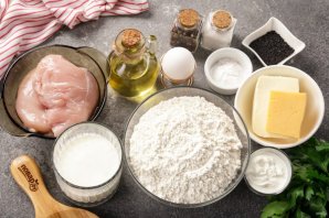 Бездрожжевой пирог с курицей