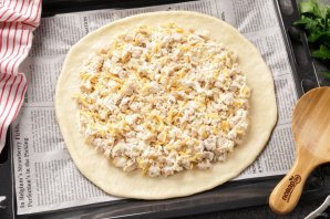 Бездрожжевой пирог с курицей