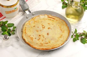 Обычные блины на молоке