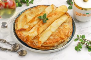 Обычные блины на молоке