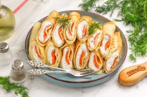 Блины с форелью