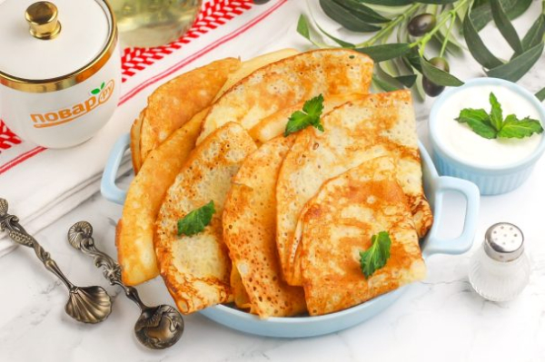 Ажурные блины на молоке (легкий рецепт)