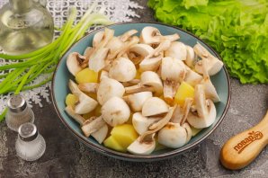 Км?ртошка с грибами в аэрогриле