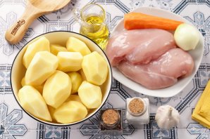Курица с картошкой в аэрогриле