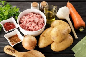 Тушеная картошка Ѽ? фаршем