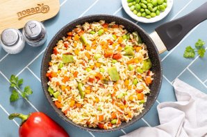 Паста орзо с овощами