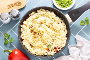 Паста орзо с овощами