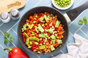 Паста орзо с овощами