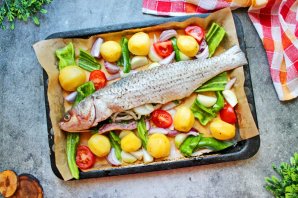 Кефаль, запеченная в духовке