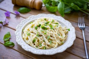 Паста с лимоном и сливками