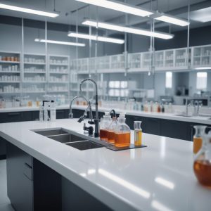 Лабораторные столы с интегрированной раковиной